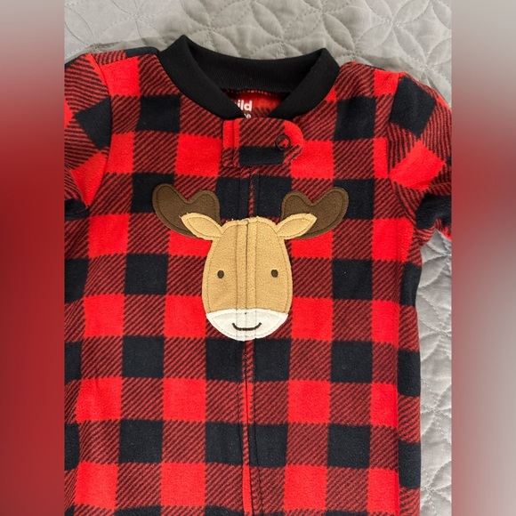 Carter's Checkered Moose Footie - Picture 3 of 5